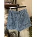 DL1961 Marie High Waist Denim Shorts Blue Womens Size Medium