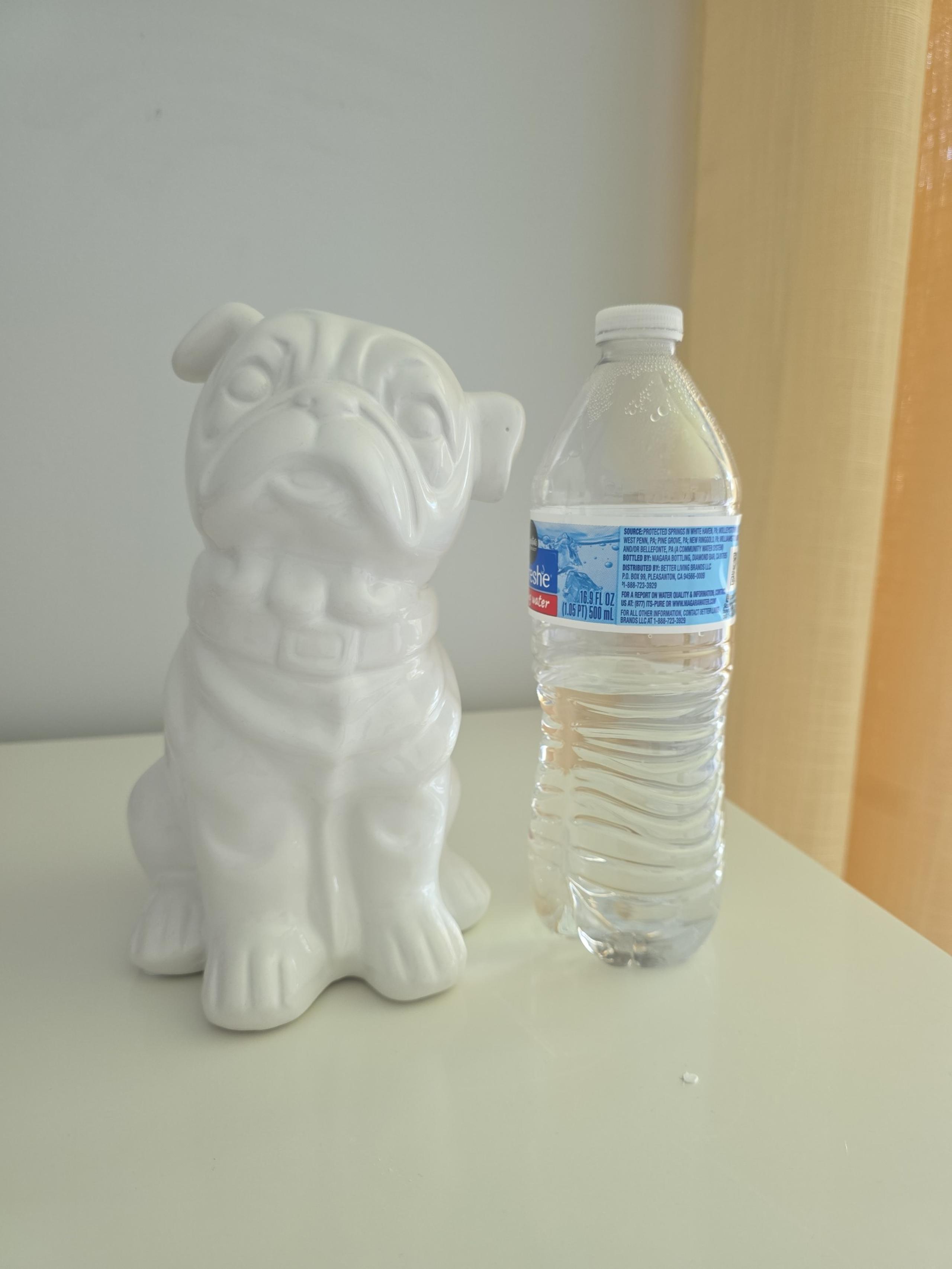 Pug white figurine