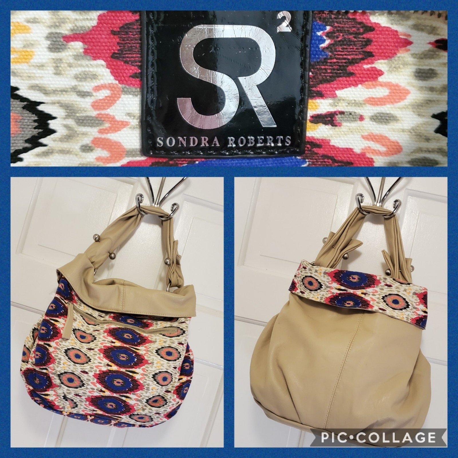 Sondra Roberts Reversible Hobo Handbag