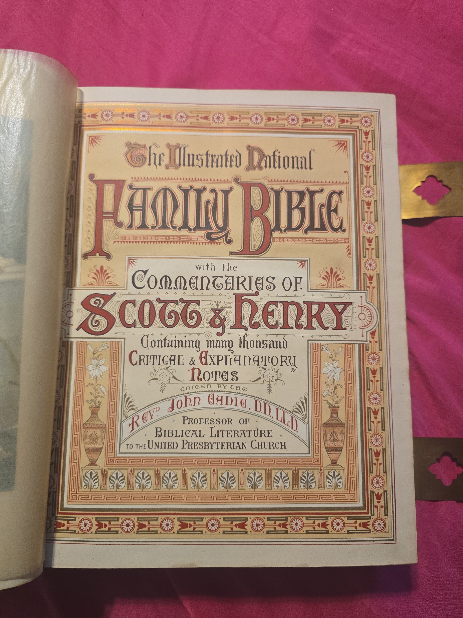 Antique Family Bible The Illustrated National