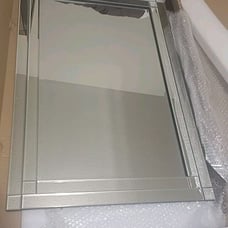 Medium Rectangle Beveled Glass Classic Mirror (36 in. H x 24 in. W)