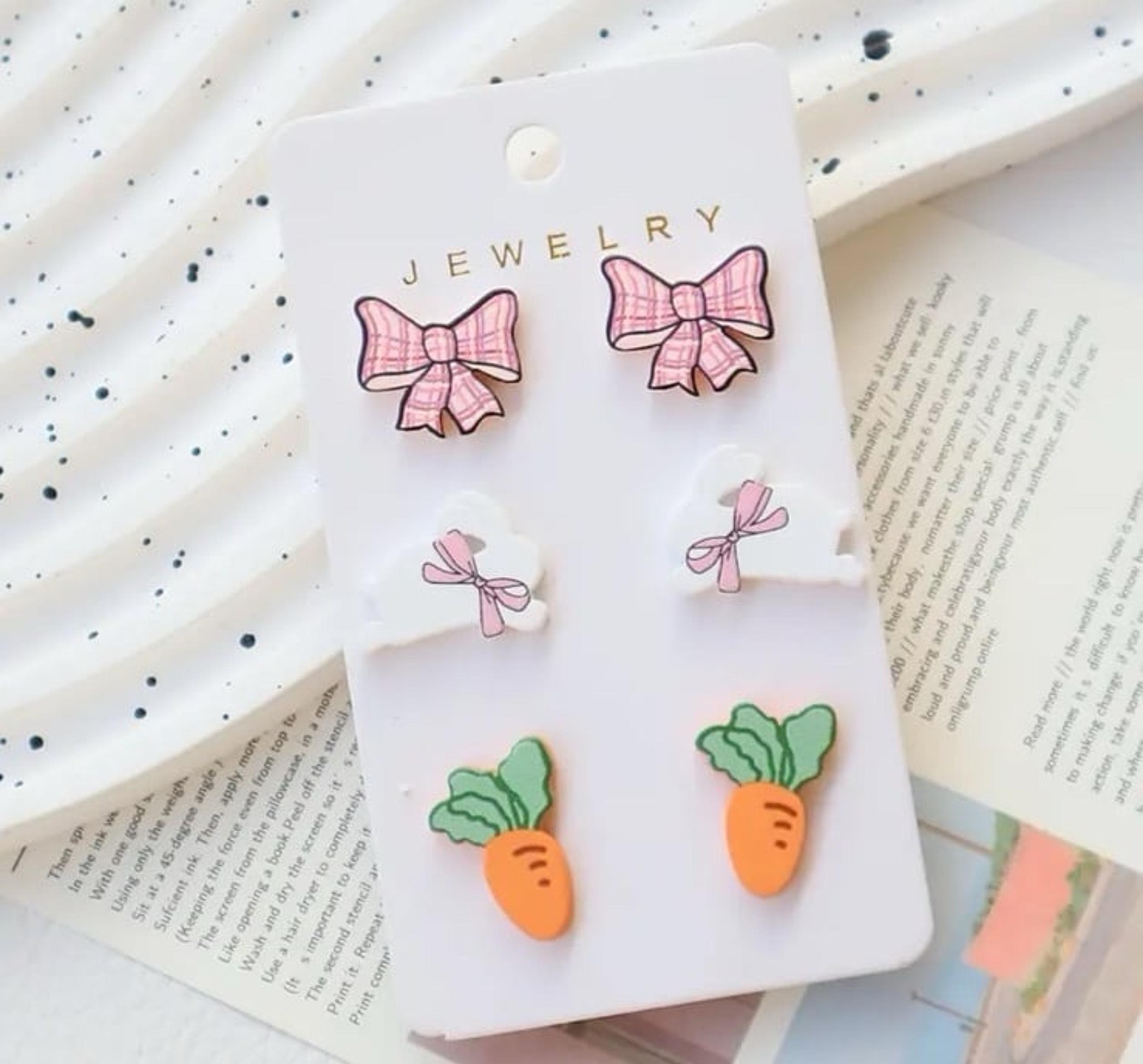 3 Pairs of Super Cute Easter Earrings