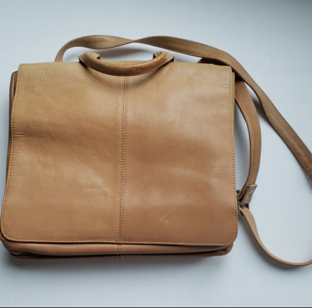 VINTAGE Leather Unisex Messenger Bag