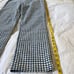 Tory Burch Grid Cropped Blue and White Pants, Size 28