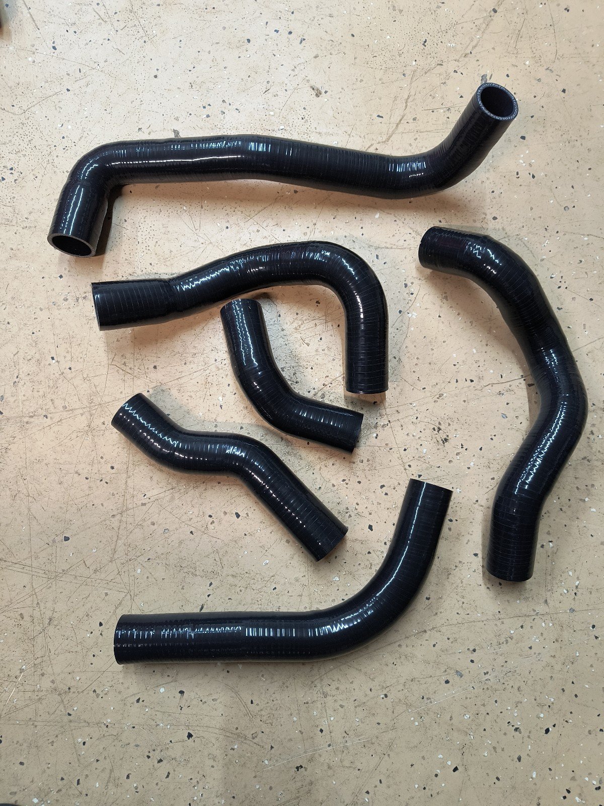 91-99 3000GT VR4 / Dodge Stealth TT Silicone Intercooler Hose Black Kit **NEW**