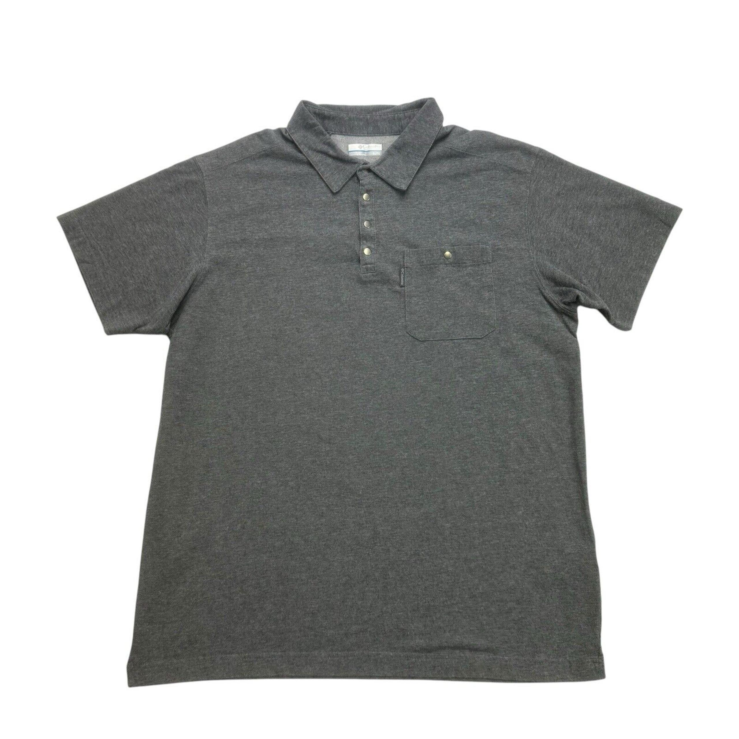 Columbia Polo Shirt Mens XL Gray OMNI Dry Short Sleeve Outdoors