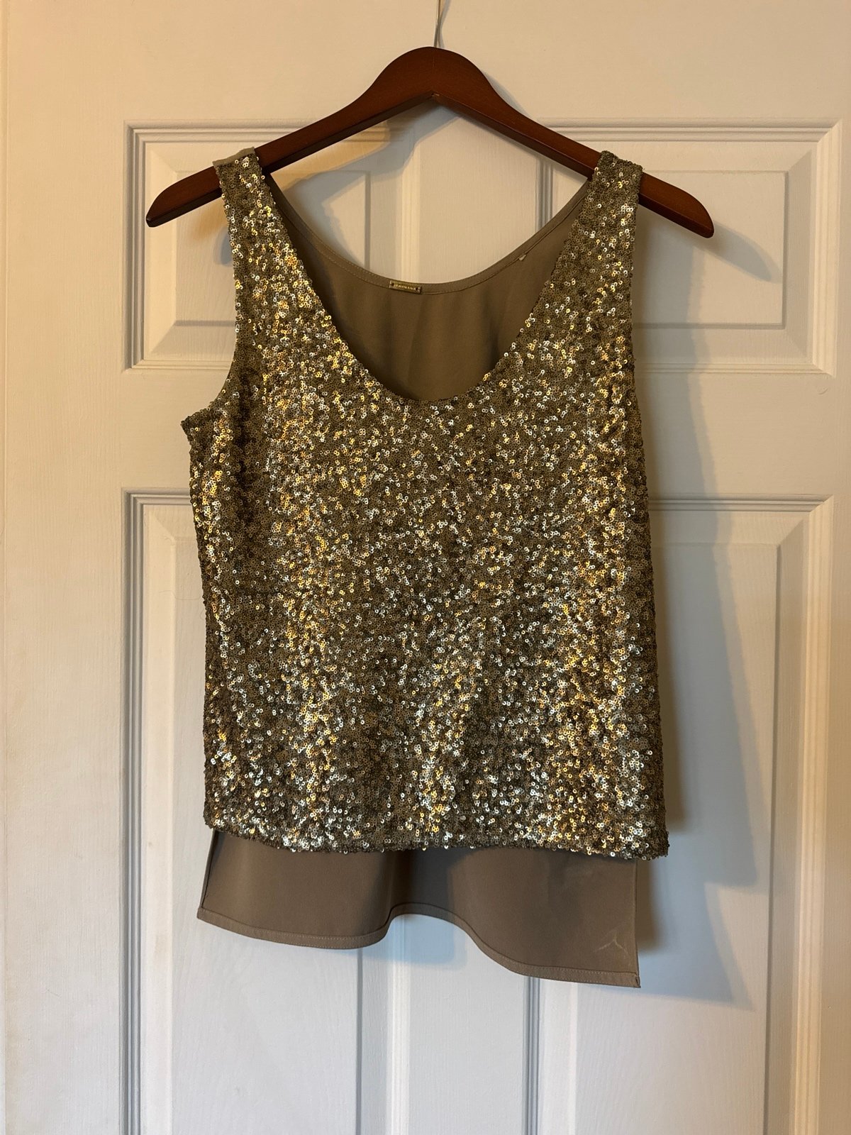 Formal Elie Tahari Gold Sequin Tank