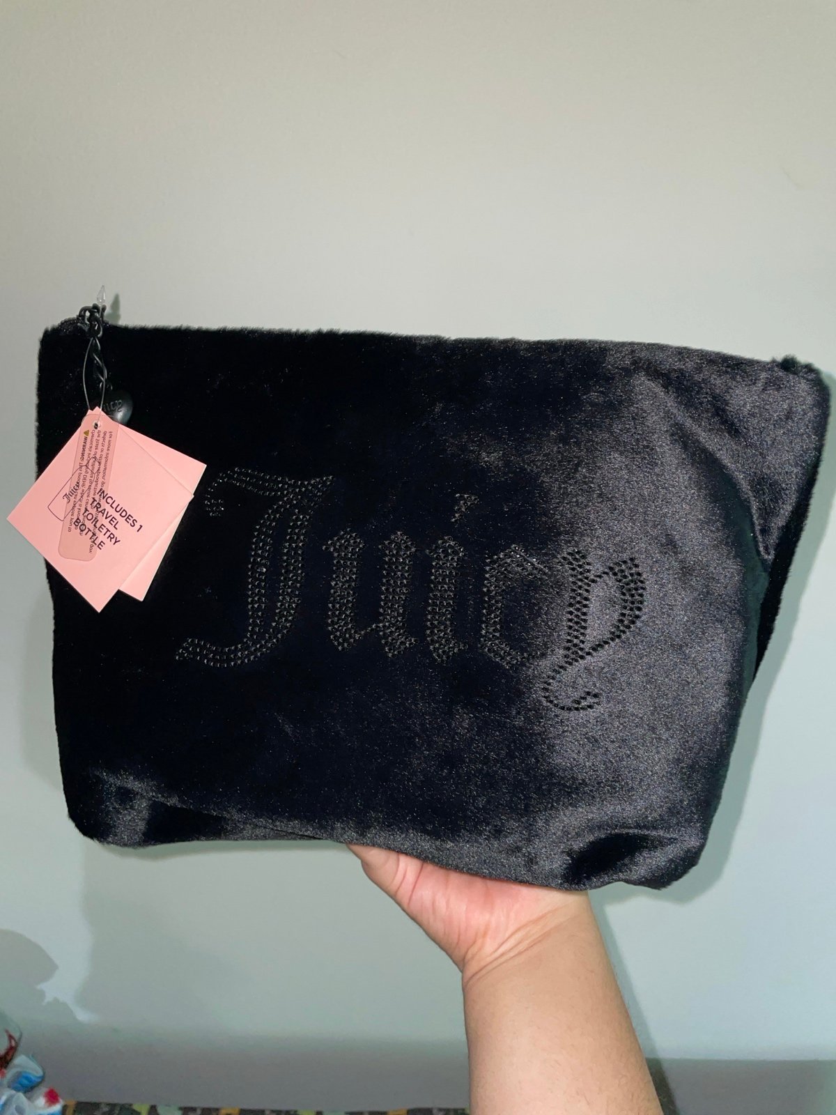 Juicy Couture black bling makeup bag