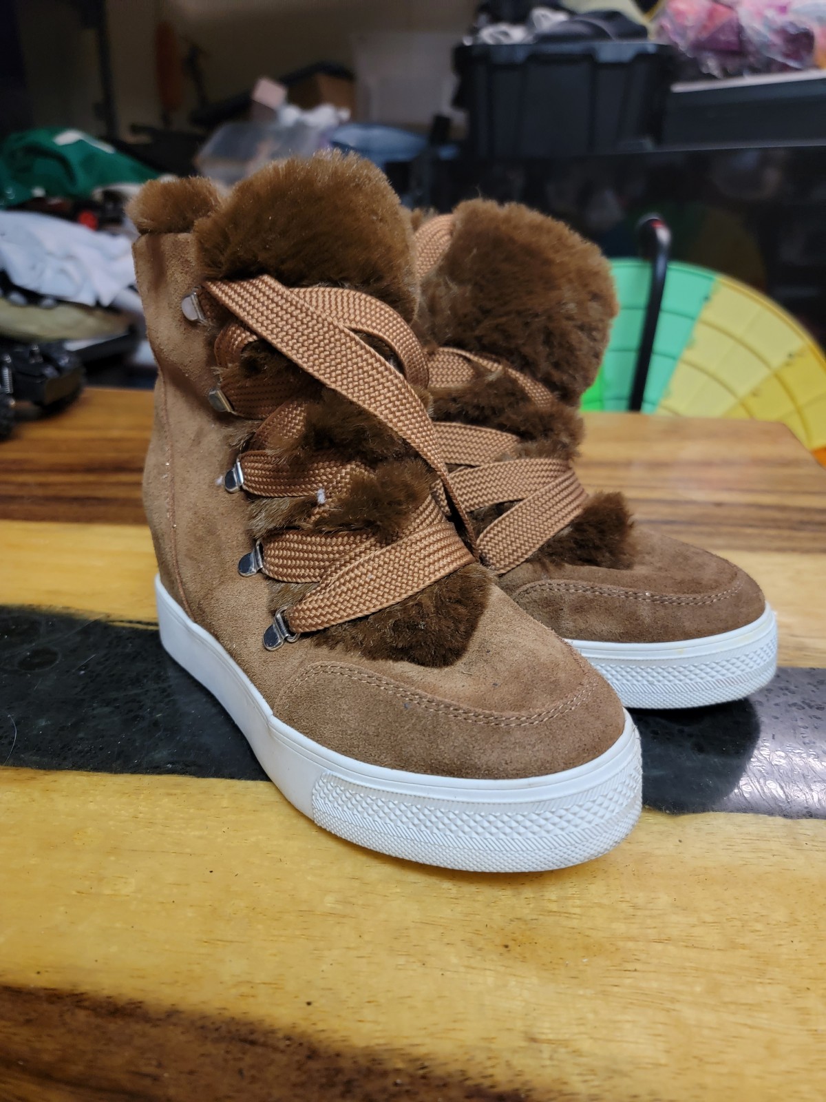Steve Madden Tailor Boots スエードフェイクファーブーツ フェイクファー Steve Madden(スティーブマデン) ブーツ