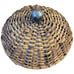 Vintage Wicker Teapot Basket w/ Metal Handle & Grapevine Accents Rustic Kitchen