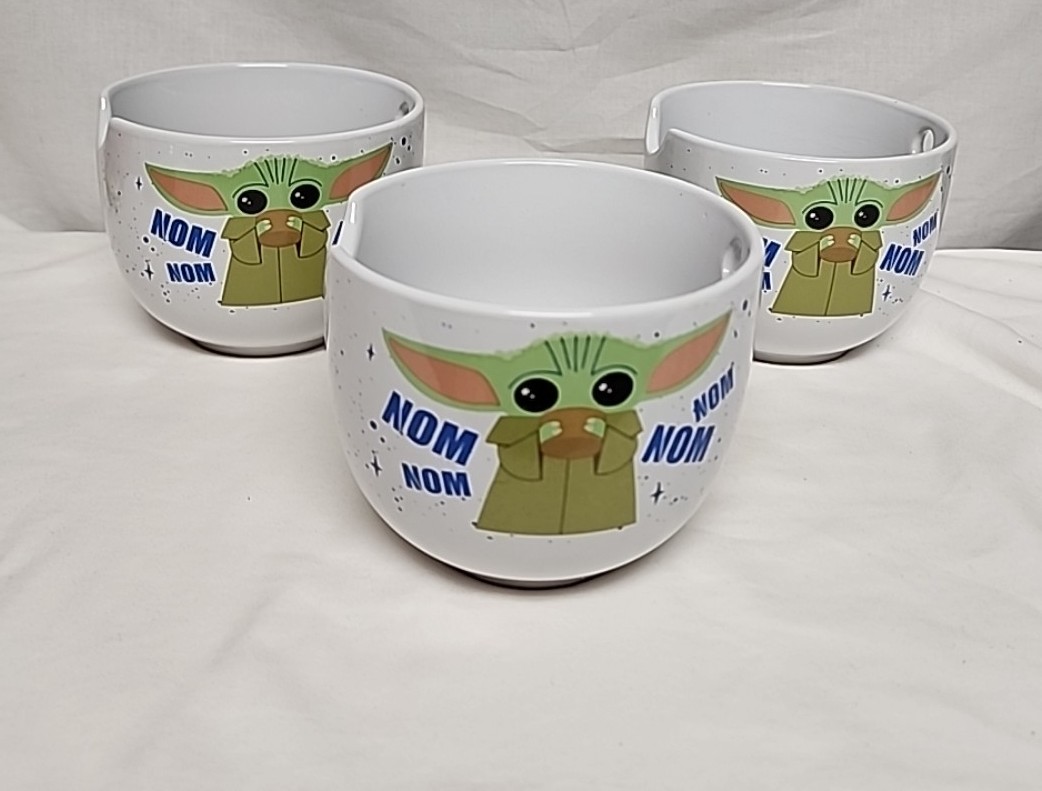Star Wars The Mandalorian Grogu Nom Nom 20-Ounce Ramen Bowl Set Of 3