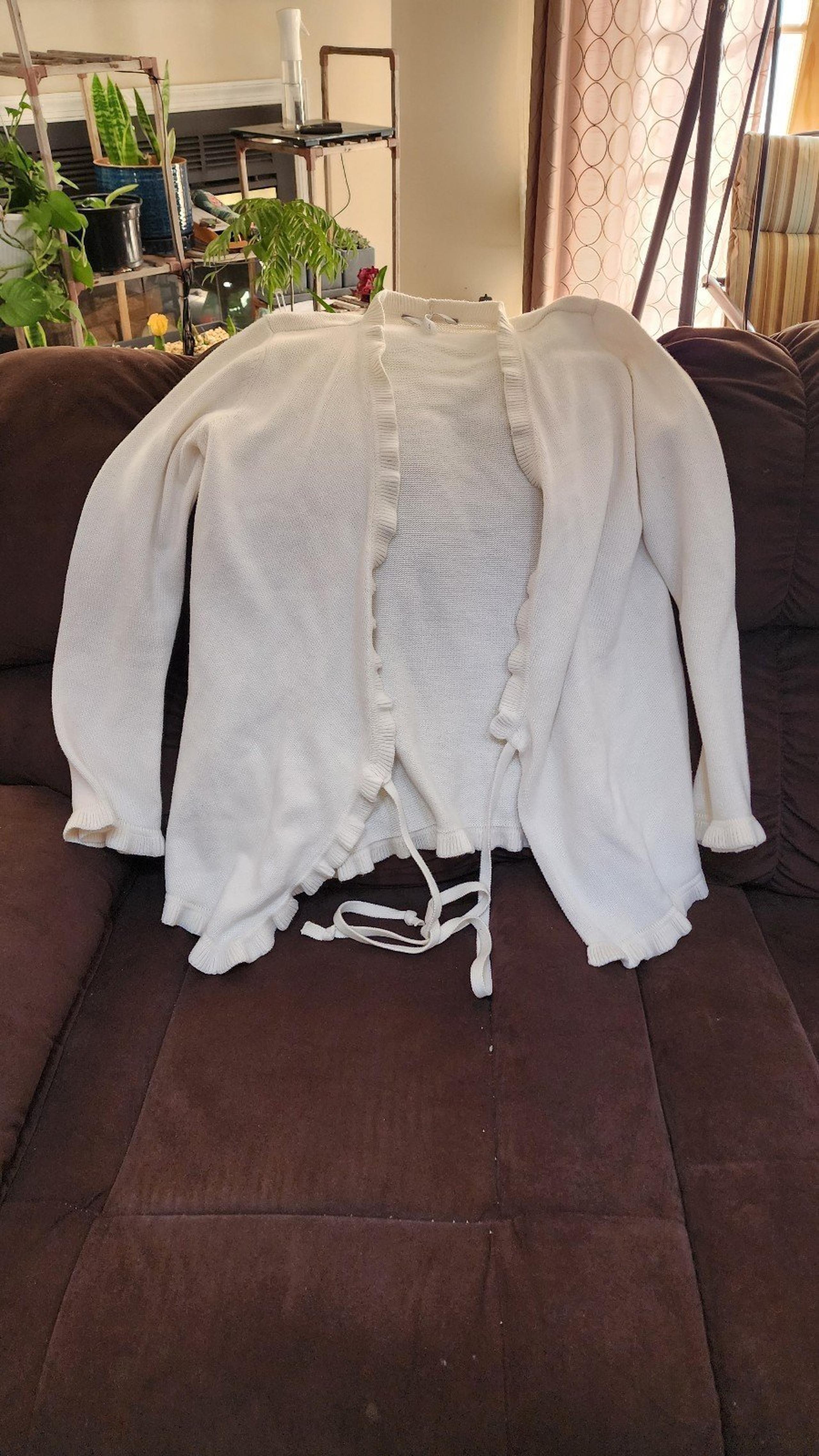 Cardigan by white size large - Gap