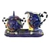 vtg Spiral hand hand painted creamer and sugar bowl set whimsy alice/wonderland