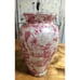 Red Toile Vase|Toile Glass|Decoupage Toile Vase|Vases
