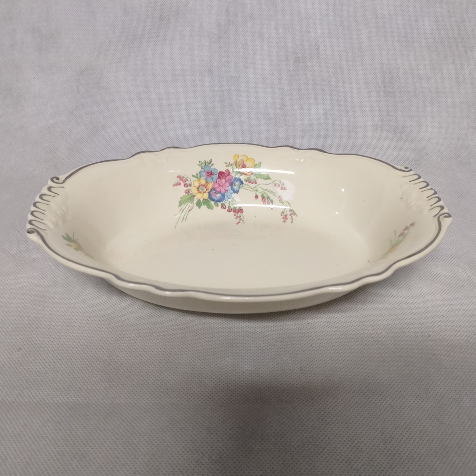 Homer Laughlin Virginia Rose Bouquet Oval Vegetable Serving Bowl