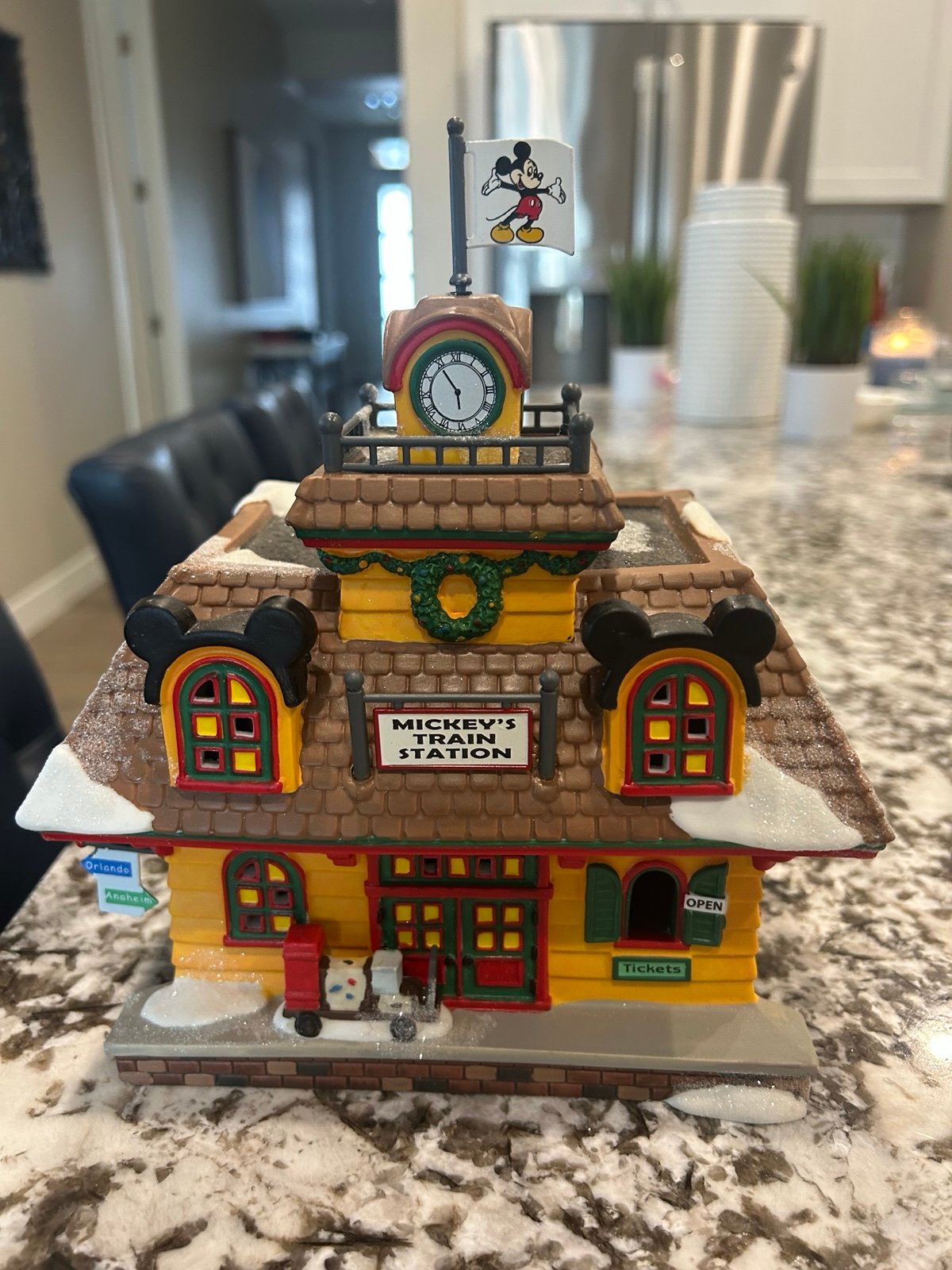 Mickey's Train Station Department 56 Disney Merry Christmas Village Retired Rare