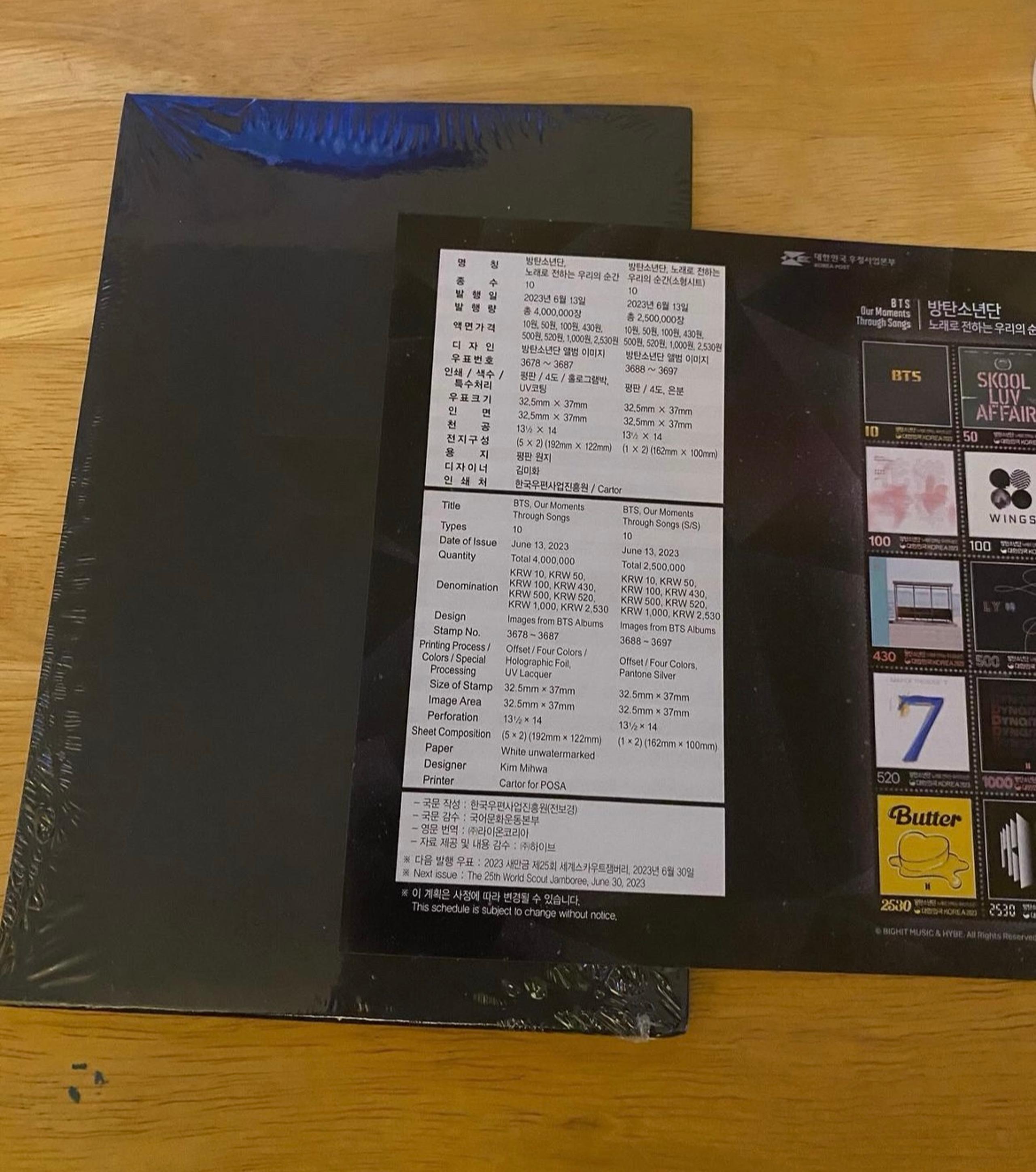 [SEALED] Official 10th Anniversary Commemorative Stamp Set - BTS