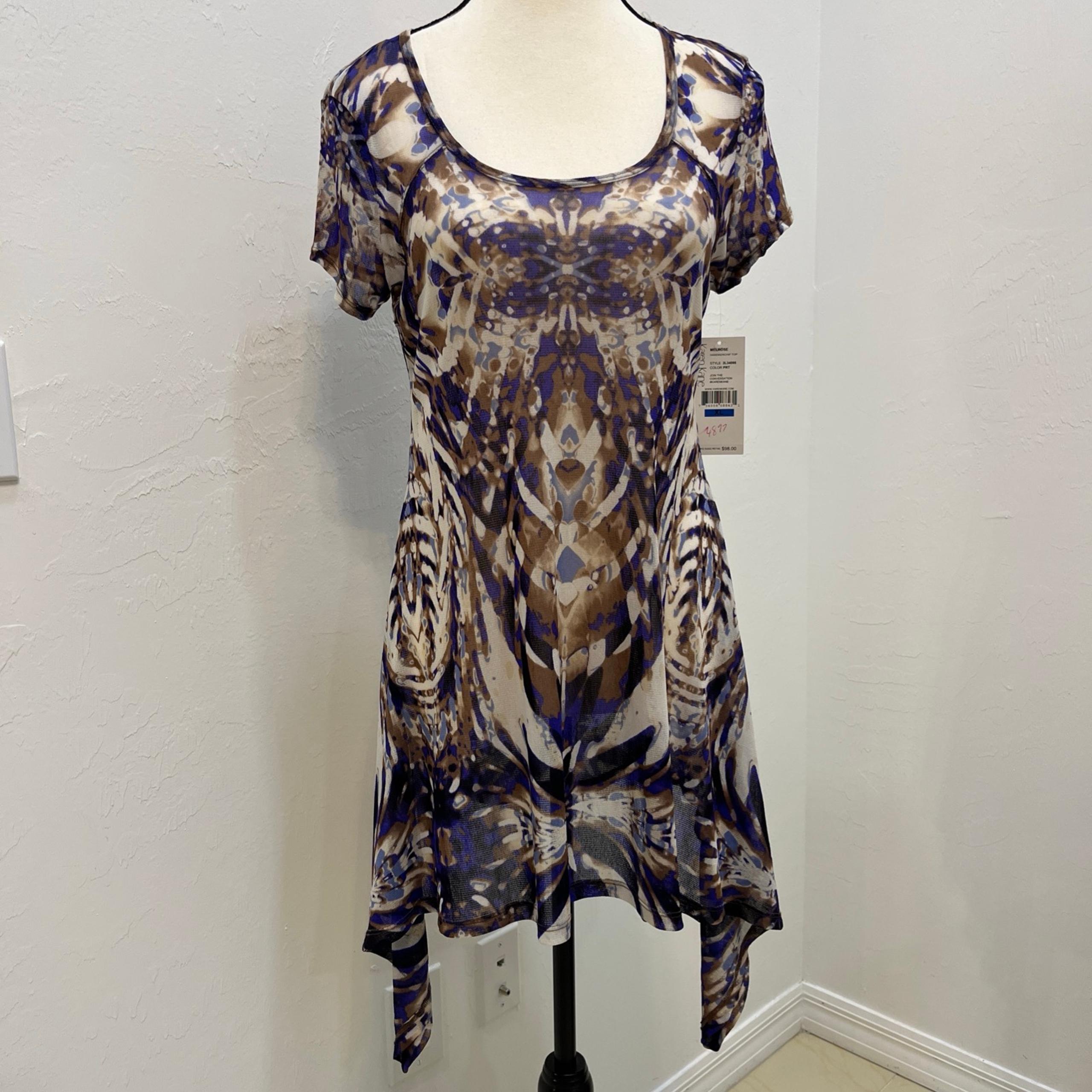 Karen Kane Women Asymmetric blouse tunic size XL