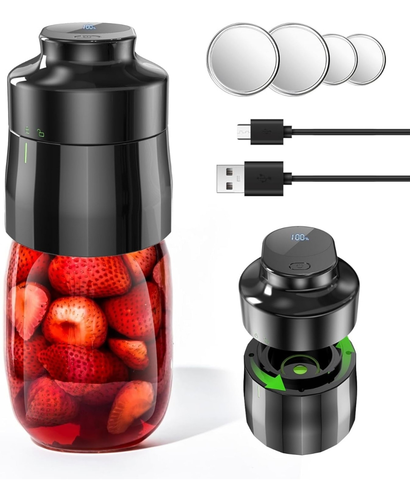 Electric Mason Jar Vacuum Sealer, Jar Vacuum Sealer for Canning Jars - 3 in1 Va