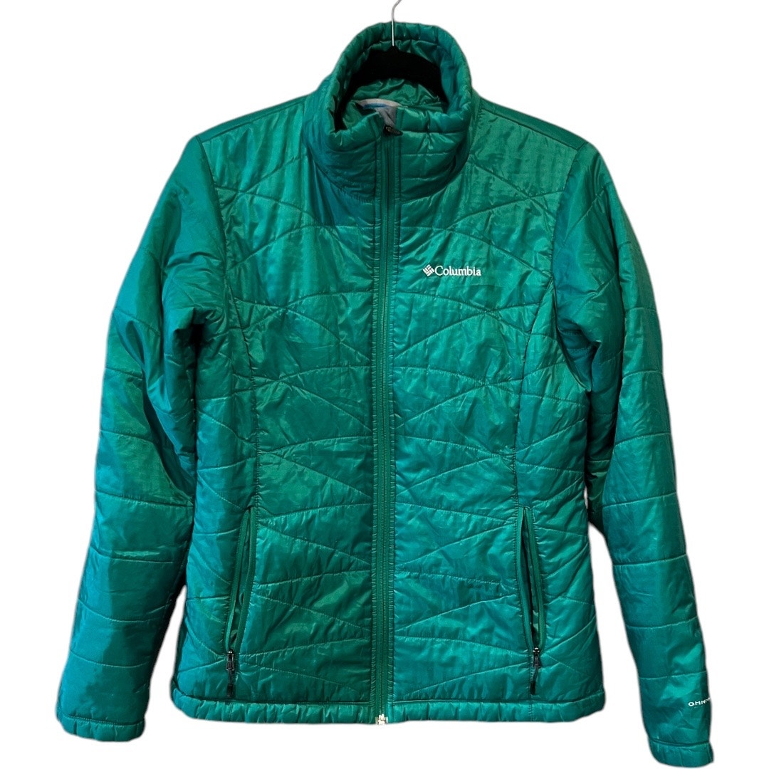 Columbia Mighty Light Lightweight Nylon Quilted Jacket size M green