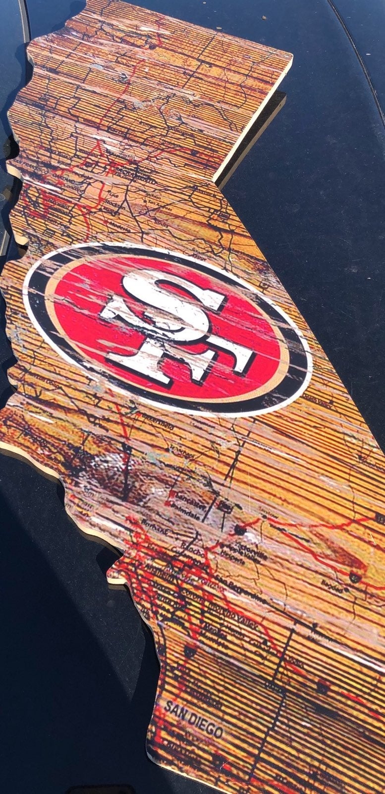 NFL San Francisco 49ers wood state sign