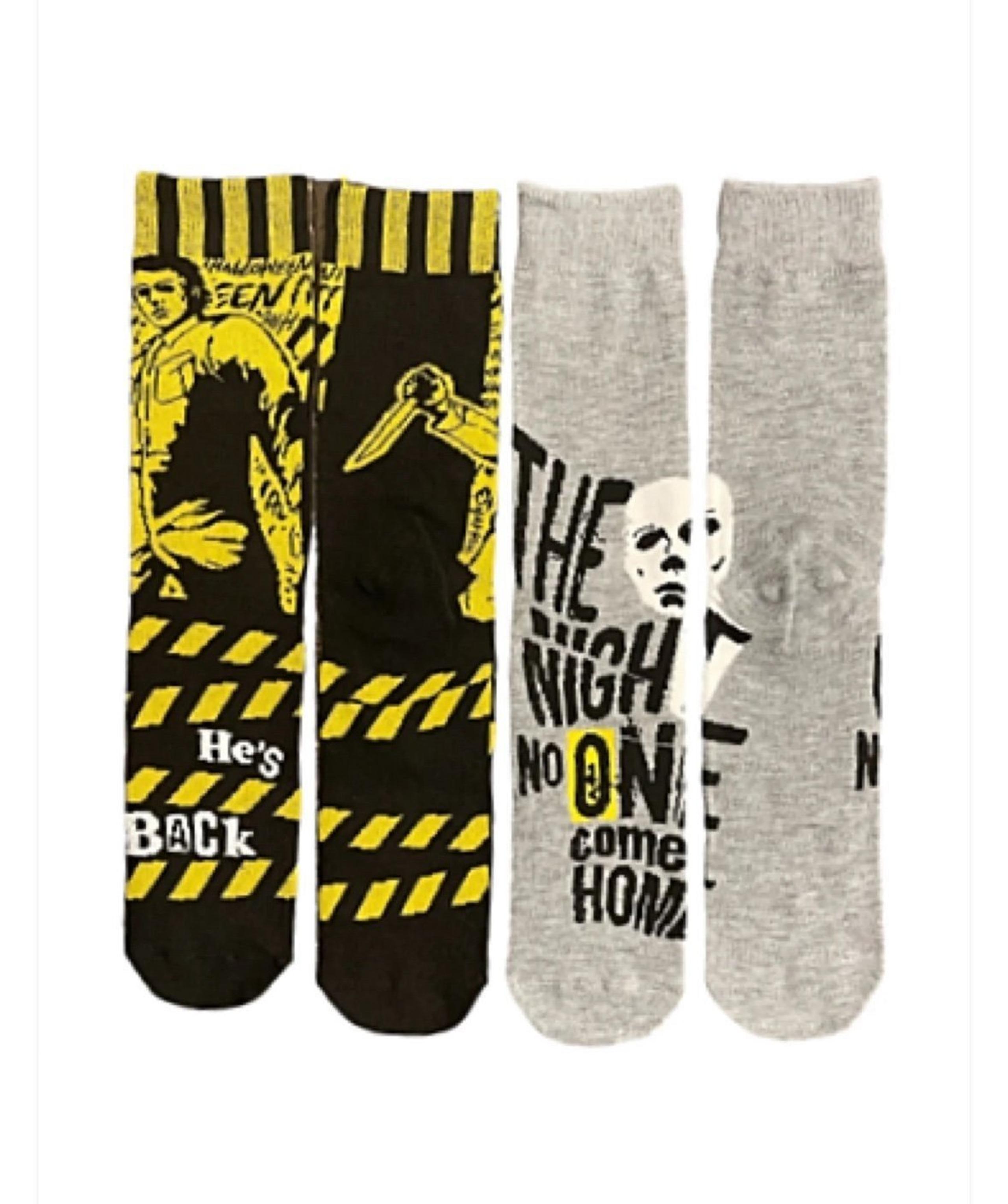 Halloween ll Horror Movies Crew Socks Brand New 2 Pairs 6.5-12.