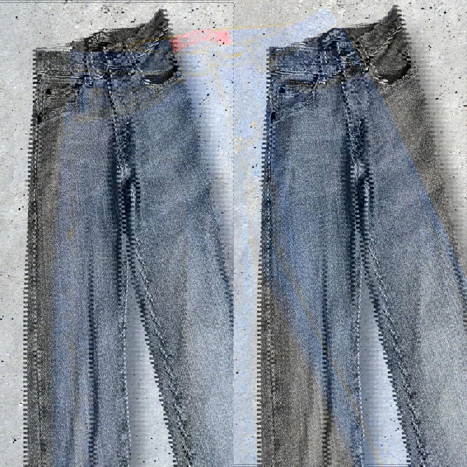 RARE Levi's Double Sided Red Tab Error Denim Jeans Size 26x26 1/2