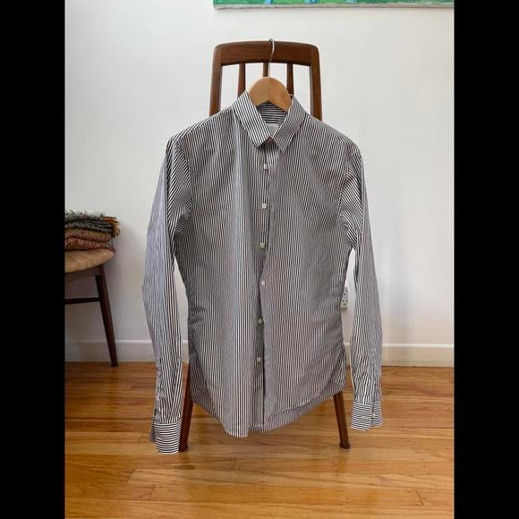 Sandro Black/White striped shirt men S