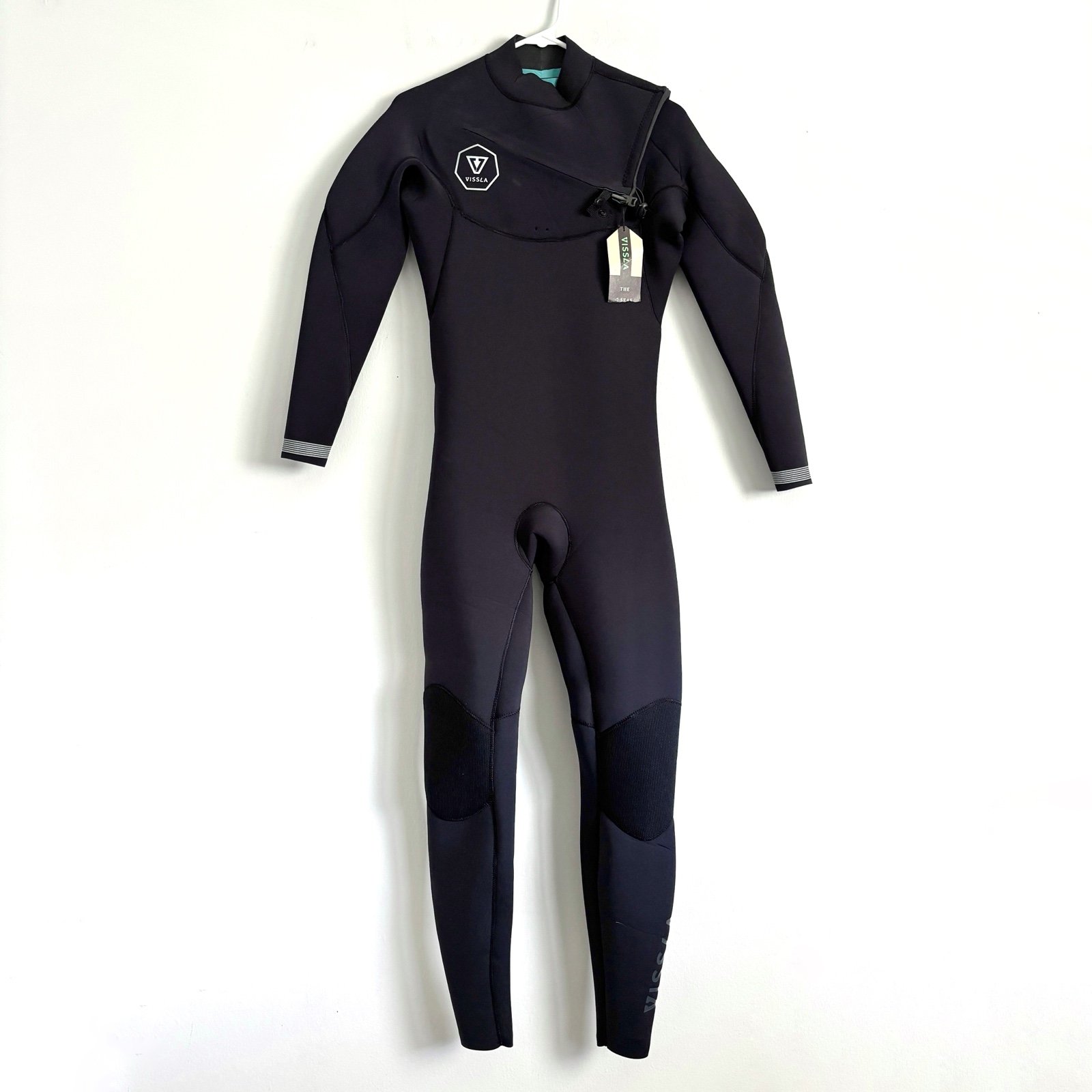 NEW Vissla Black 7 Seas 3/2 Full Chest Zip Wetsuit Men’s Size Medium - Small