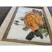 Vintage IMPASTO ART Flower Floral MCM Oil Painting Framed Matted Orange Rose