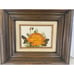 Vintage IMPASTO ART Flower Floral MCM Oil Painting Framed Matted Orange Rose