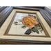 Vintage IMPASTO ART Flower Floral MCM Oil Painting Framed Matted Orange Rose
