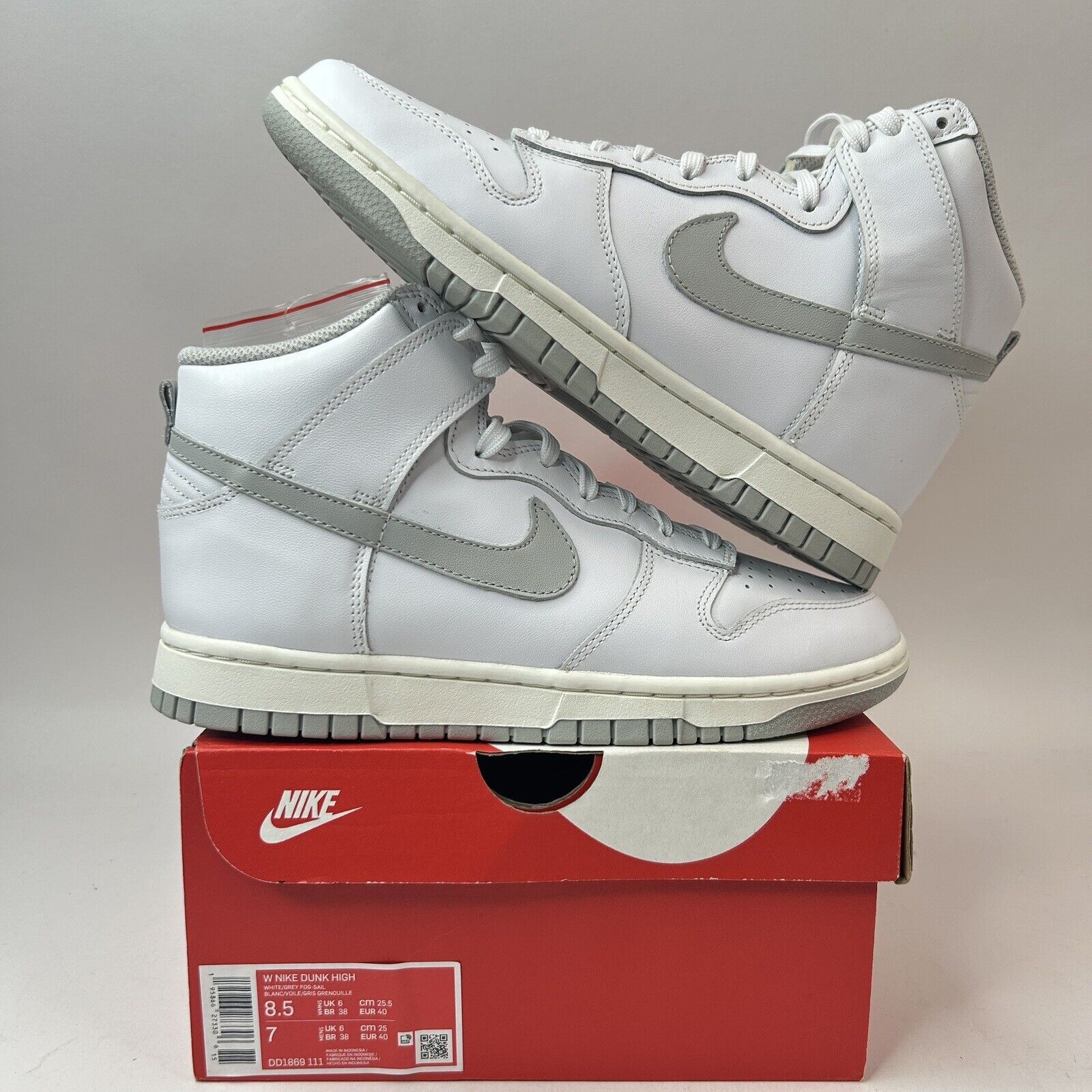 Nike Dunk High WMNS “Neutral Grey” 2023 DD1869-111 Women’s 8.5 New