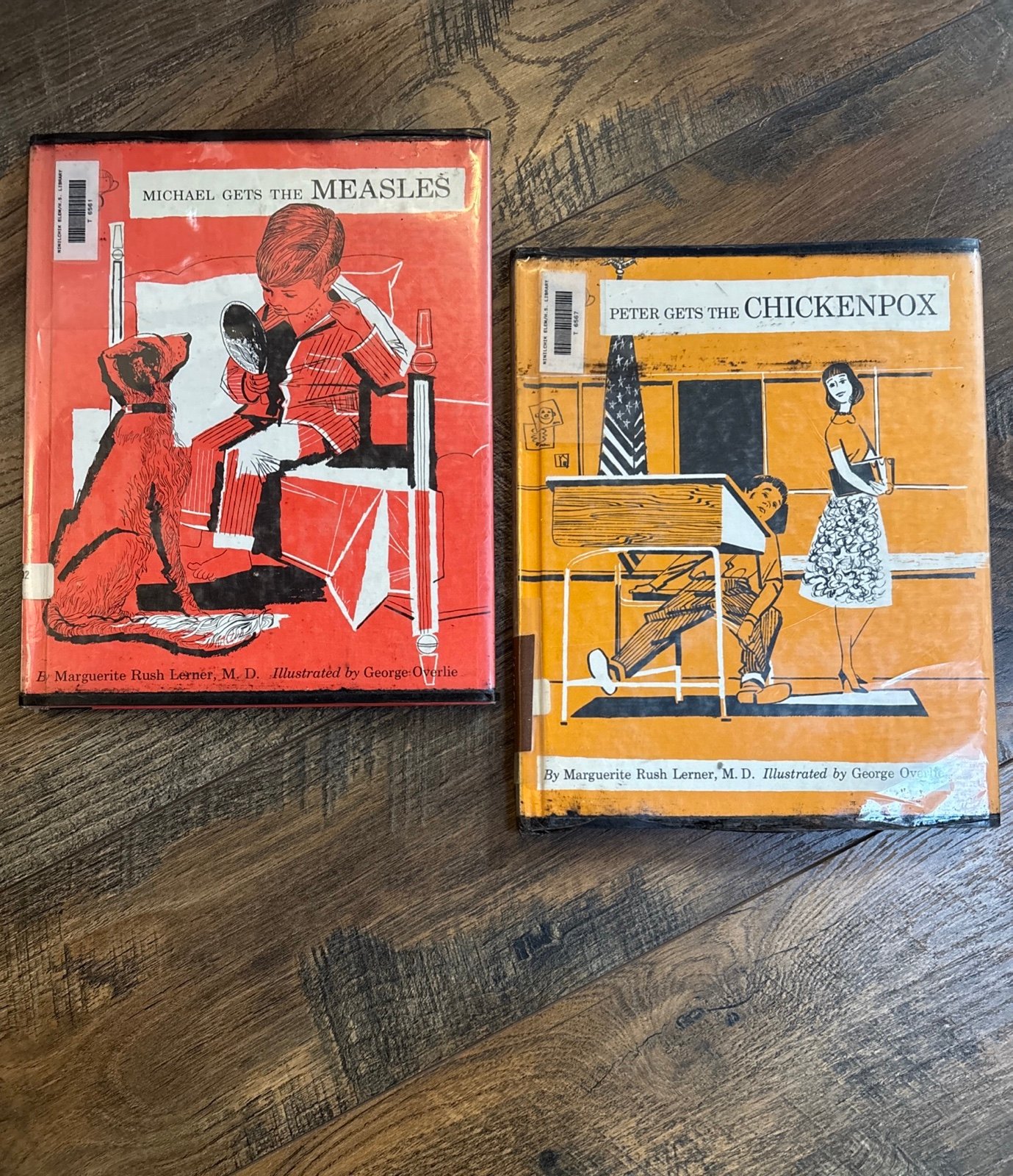 Michael gets Measles, Peter gets chickenpox lot of 2 books