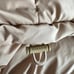 Coach Women's Size L Short Duck Down Puffer Beige Hooded New Logo Jacket Coat