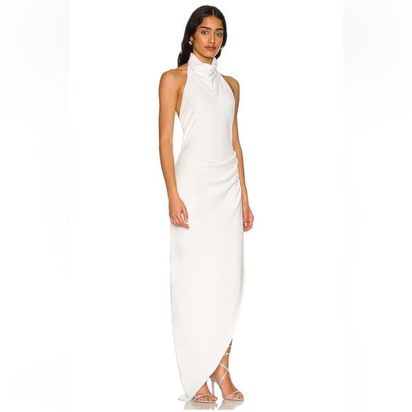 Amanda Uprichard, Revolve Samba gown in Ivory