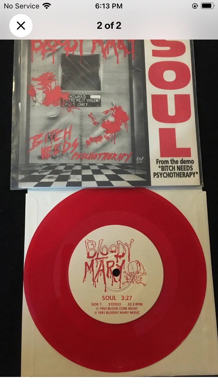 BLOODY MARY/RAPED APE Blood Red Split 7”