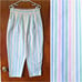 1980s Pastel Capris 80s Vintage Volup Pants Tall Large Curvy Rainbow Stripes 70s