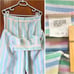 1980s Pastel Capris 80s Vintage Volup Pants Tall Large Curvy Rainbow Stripes 70s
