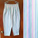 1980s Pastel Capris 80s Vintage Volup Pants Tall Large Curvy Rainbow Stripes 70s