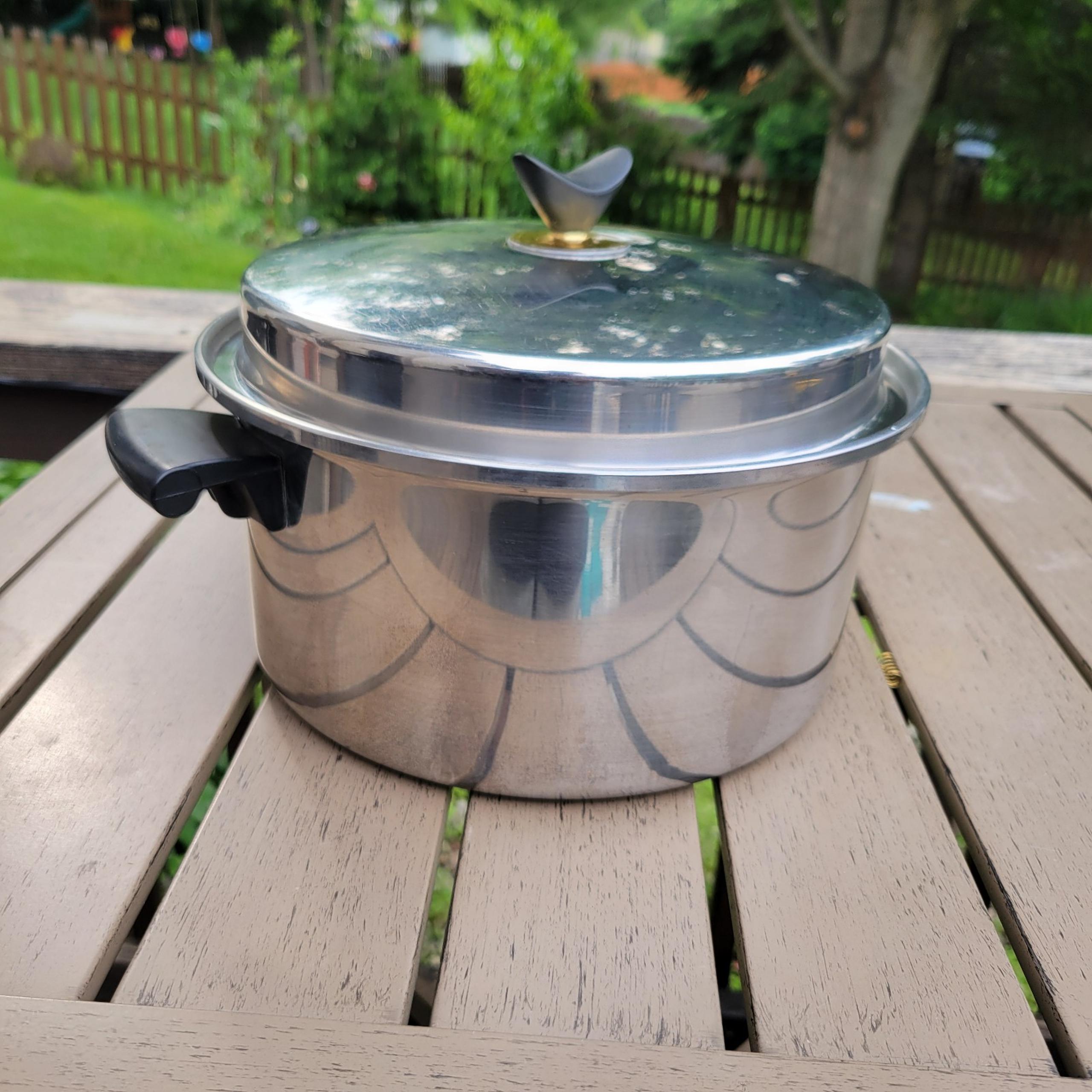 WONDER WARE 18/8 3ply Stainless Steel 6 Quart Stock Pot with Lid USA