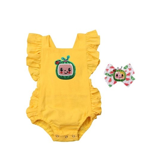 12-18 Cocomelon Romper First Birthday Dress Outfit Coco Melon Romper Clothes