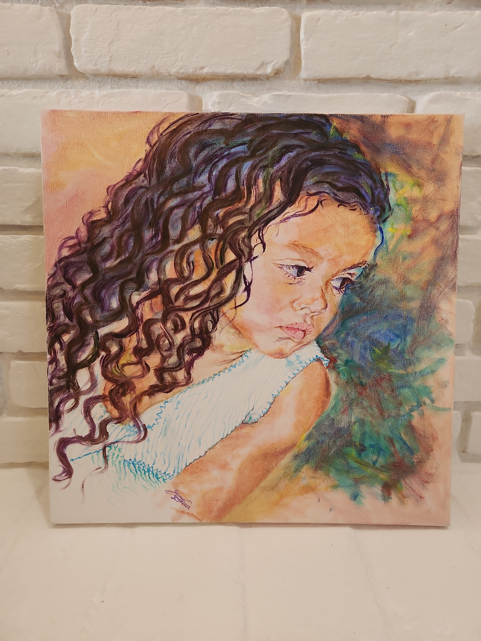 Original Marilynn Swan portrait painting