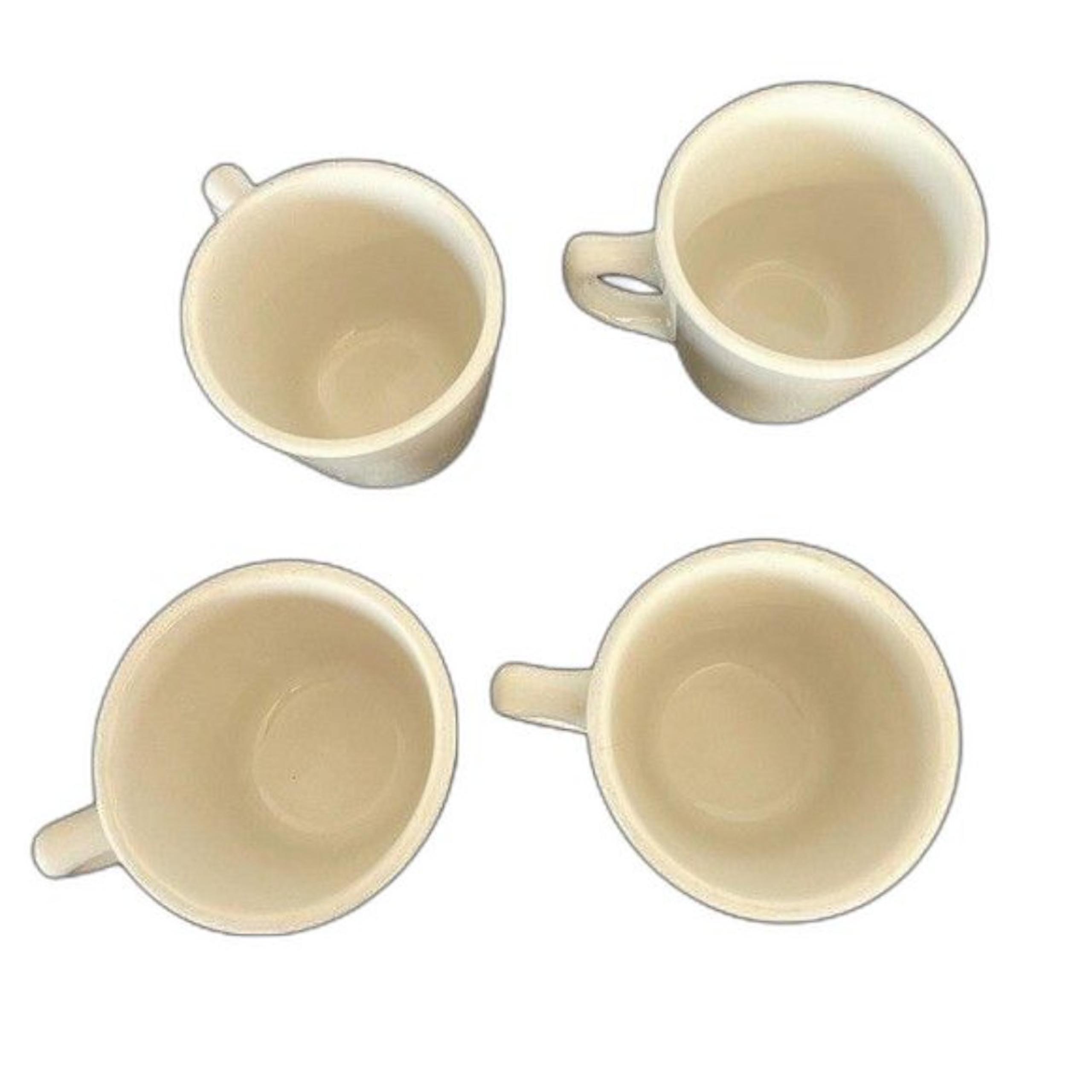 VTG Coffee Mugs Cups Heavy Restaurant Ware 6 oz Ivory Set of 4 - Ultima