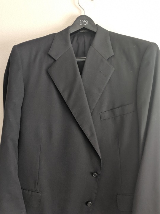 Vintage Custom Black Suit S 48R