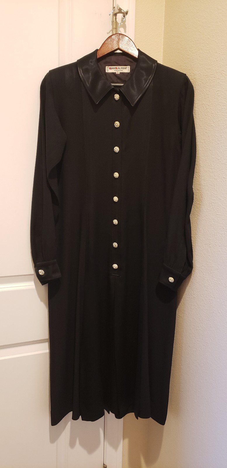 Vintage Saint Laurent Rive Gauche button up dress