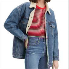 Levis denim sherpa jacket (oversized)
