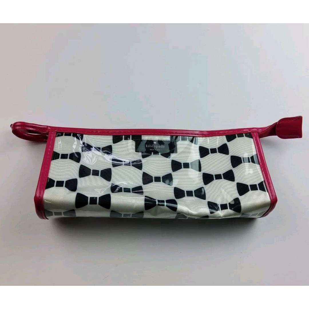 Kate Spade NY Bow Tie Zip Tolietry Makeup Cosmetic Bag