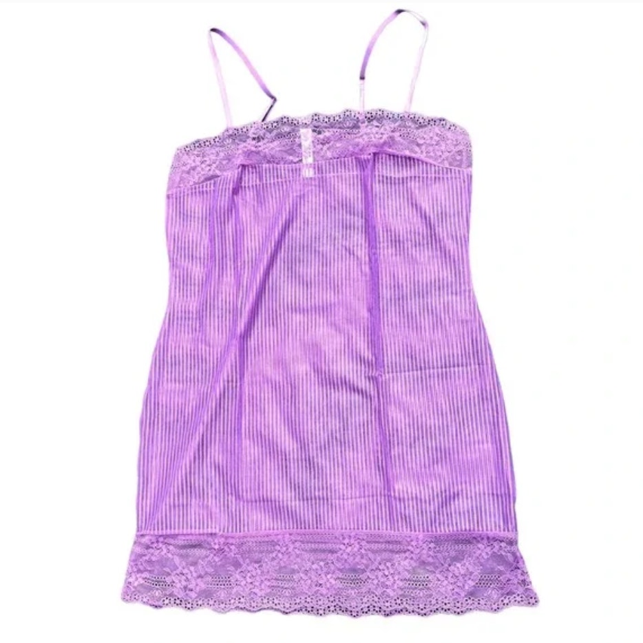 Adore Me Jeanne Bodycon Slip Dress in Purple, Size 2X