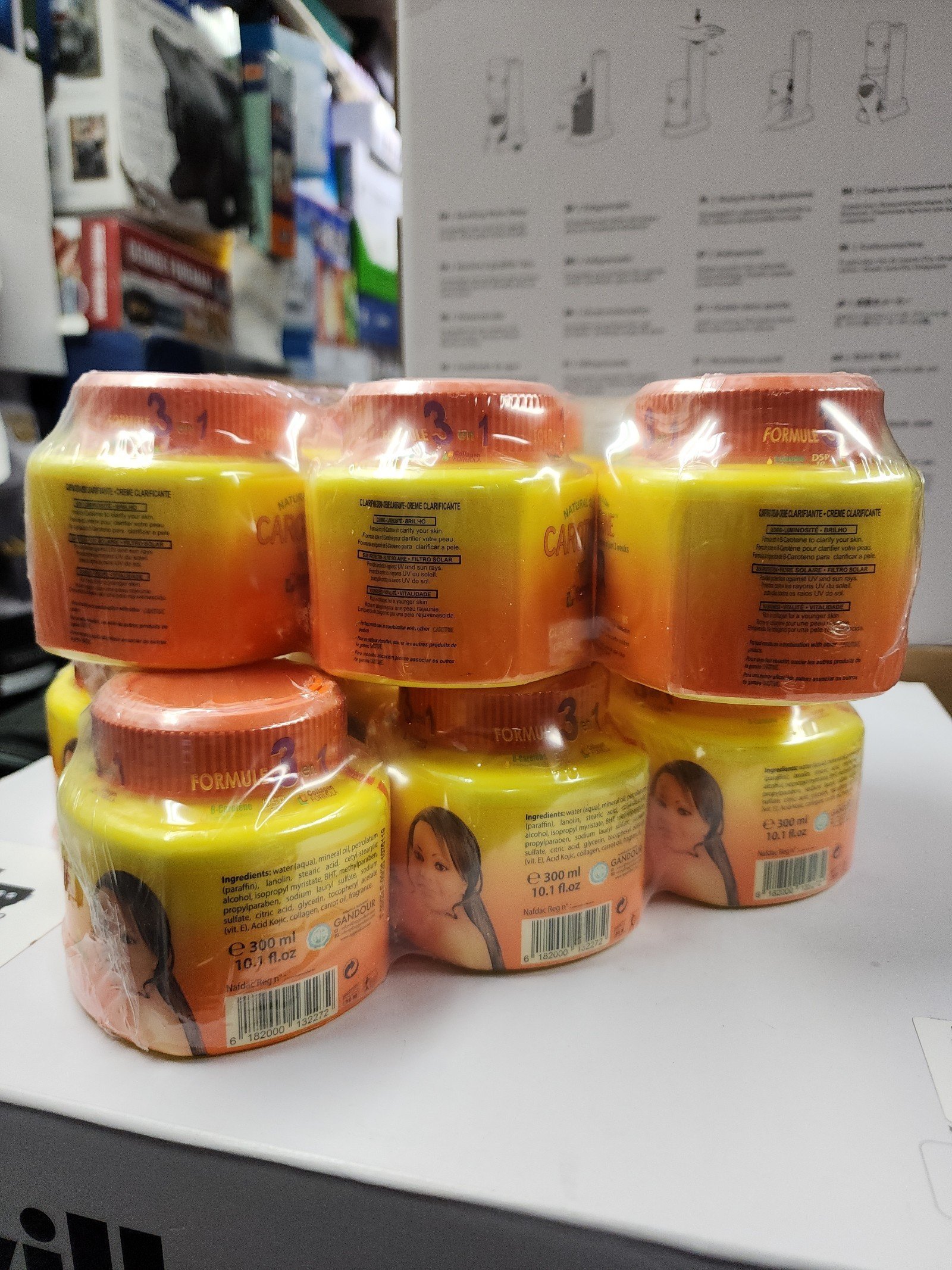 (12-PIECES) Carotone Natural Glow Cream Jar 10.1 oz 300ml